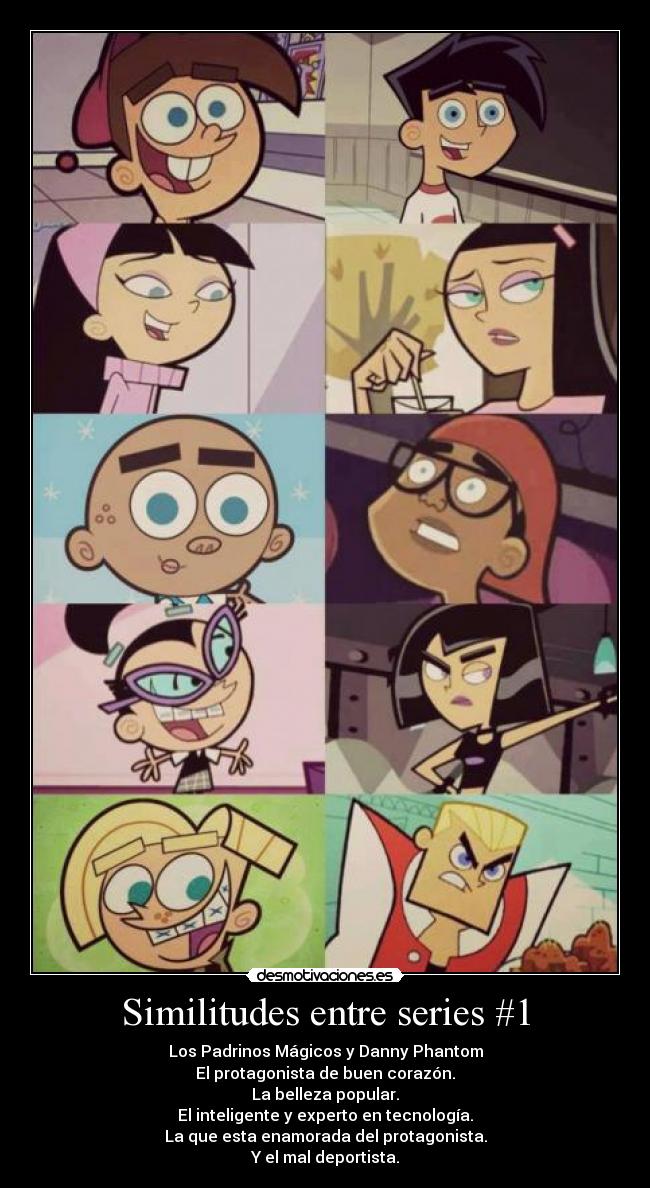 carteles similitudes cartoon dannyphanton lospadrinosmagicos desmotivaciones
