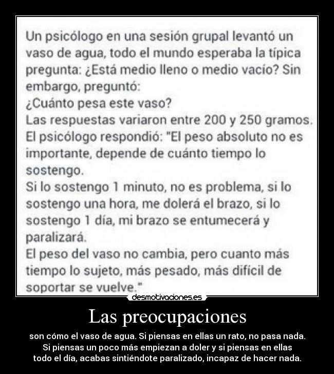 Las preocupaciones -