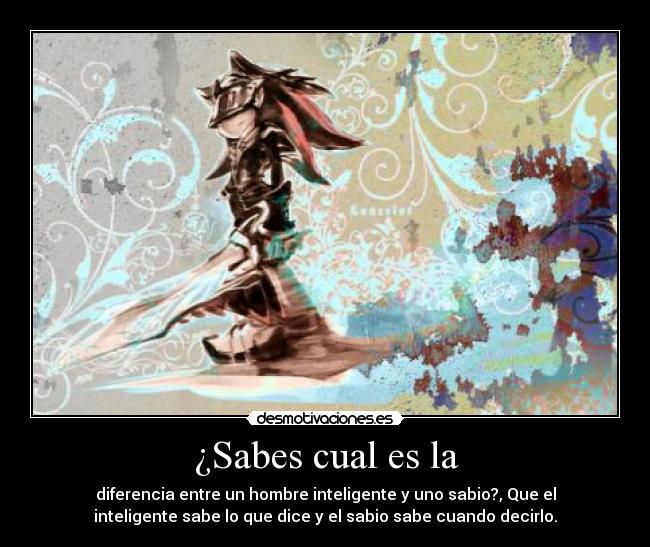 ¿Sabes cual es la -