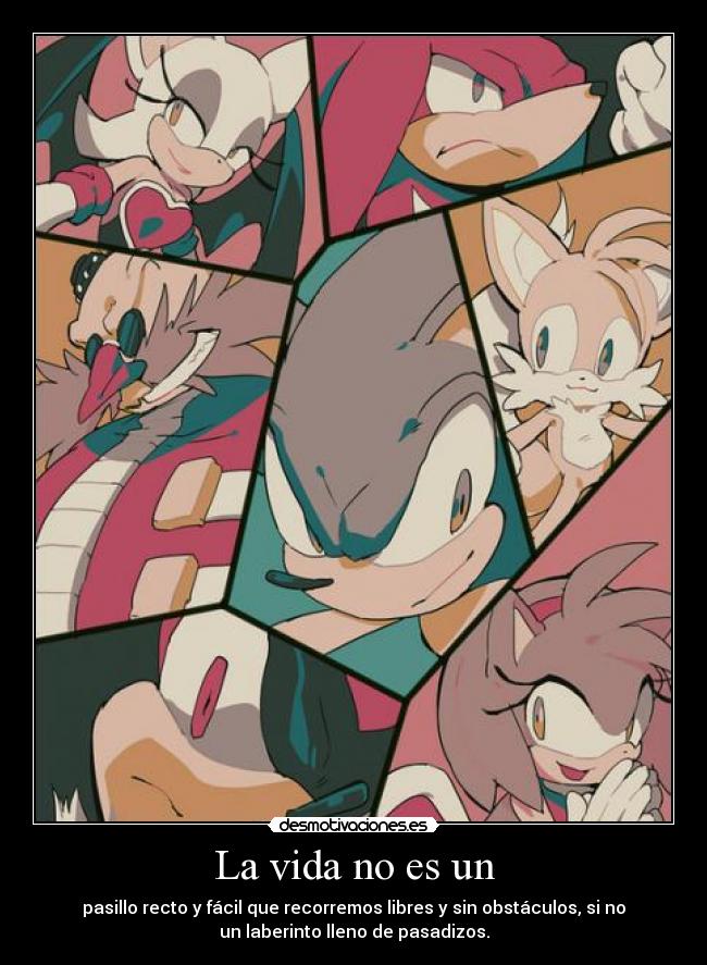 La vida no es un - pasillo recto y fácil que recorremos libres y sin obstáculos, si no
un laberinto lleno de pasadizos.