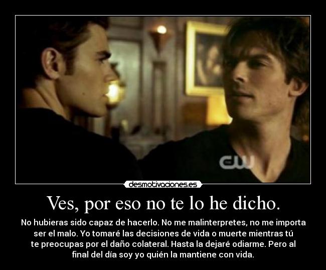 carteles damon cronicasvampiricas amor stefan desmotivaciones