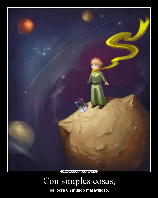 Con simples cosas, -