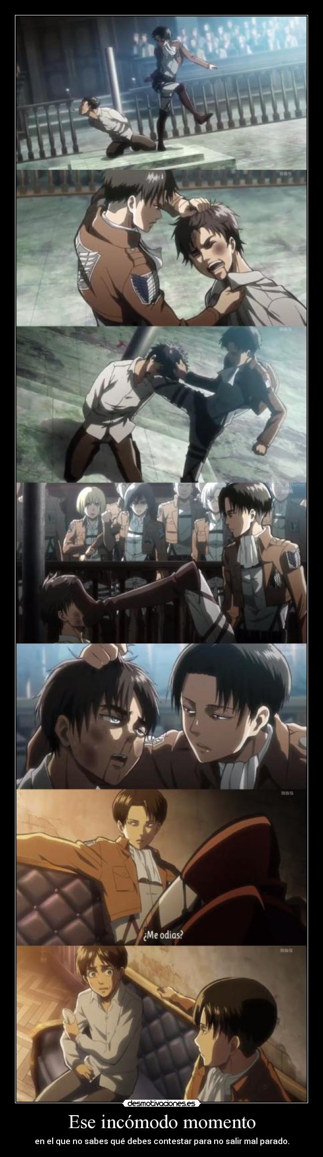 carteles raptorhunters nigatsu harukaze anime manga otaku shingeli nyojin levi eren odio respuesta amigos pal desmotivaciones