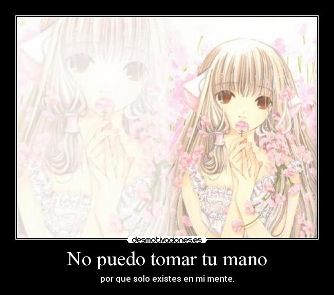 No puedo tomar tu mano -