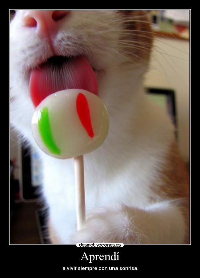 Aprendí - a vivir siempre con una sonrisa.
