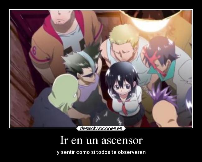 carteles anime shinigamisempai blood lad ascensor van violar colwuwboaonwtoiopwaoion desmotivaciones
