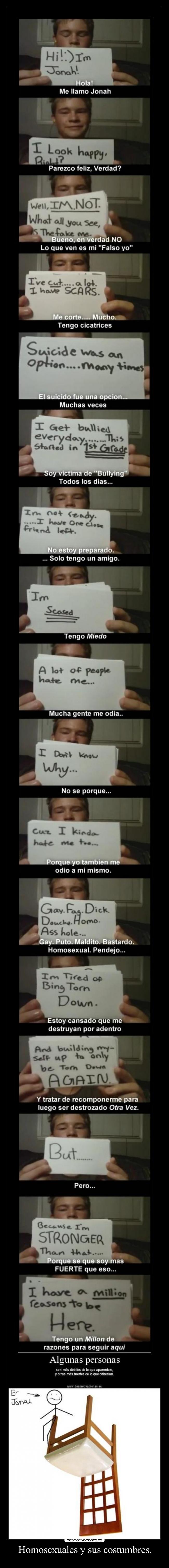 Homosexuales y sus costumbres. -