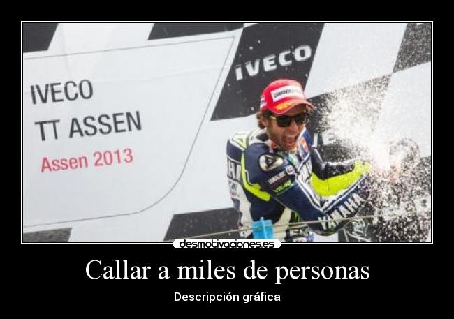 Callar a miles de personas - Descripción gráfica