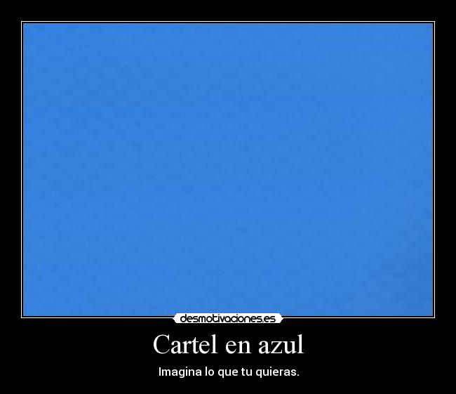 Cartel en azul - 