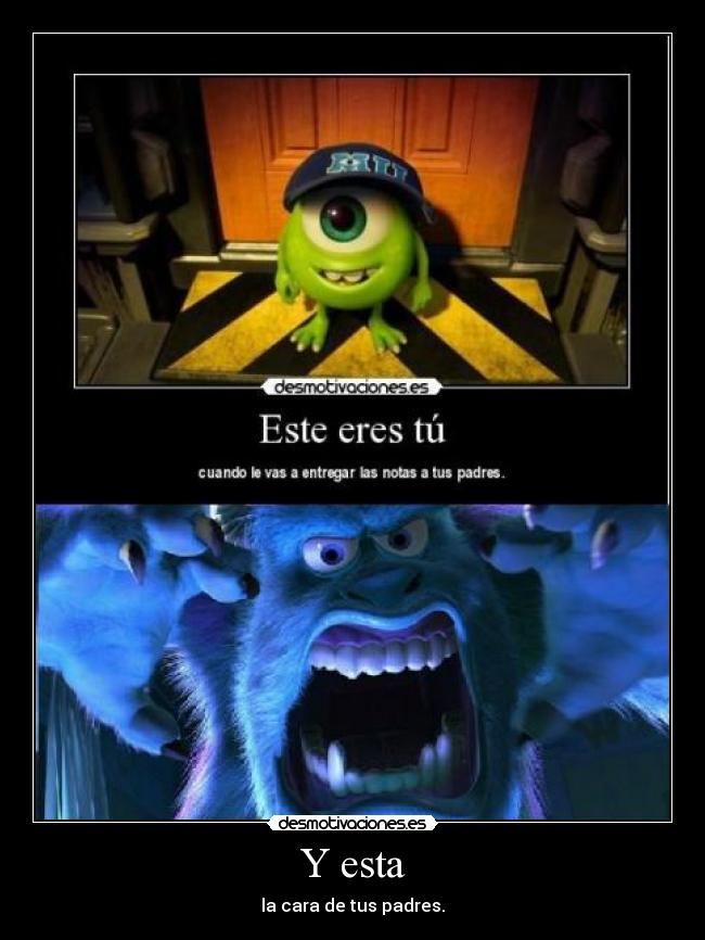 carteles susto monstruos notas padres desmotivaciones