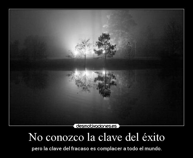 No conozco la clave del éxito - 
