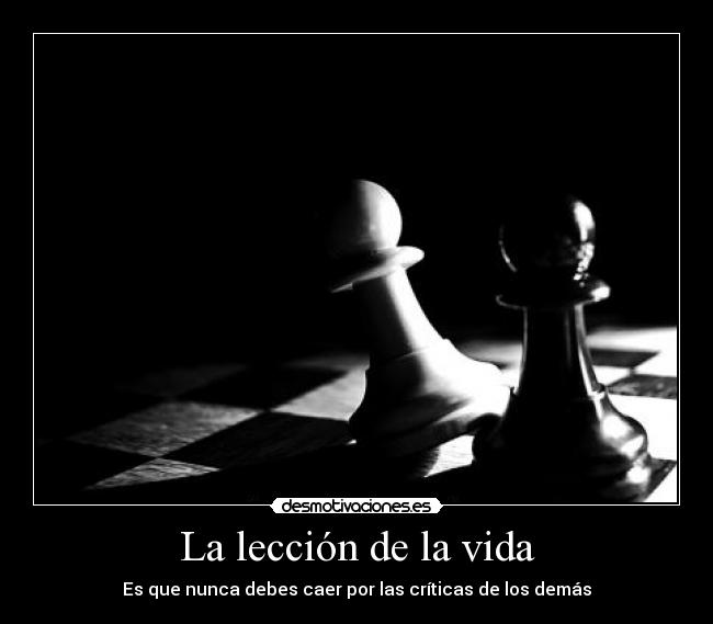 La lección de la vida -