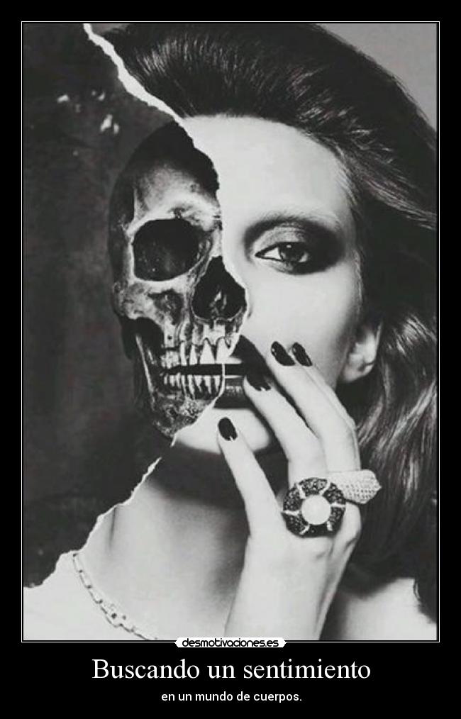 Buscando un sentimiento - en un mundo de cuerpos.