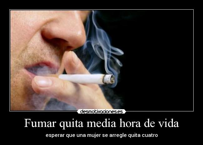 Fumar quita media hora de vida -