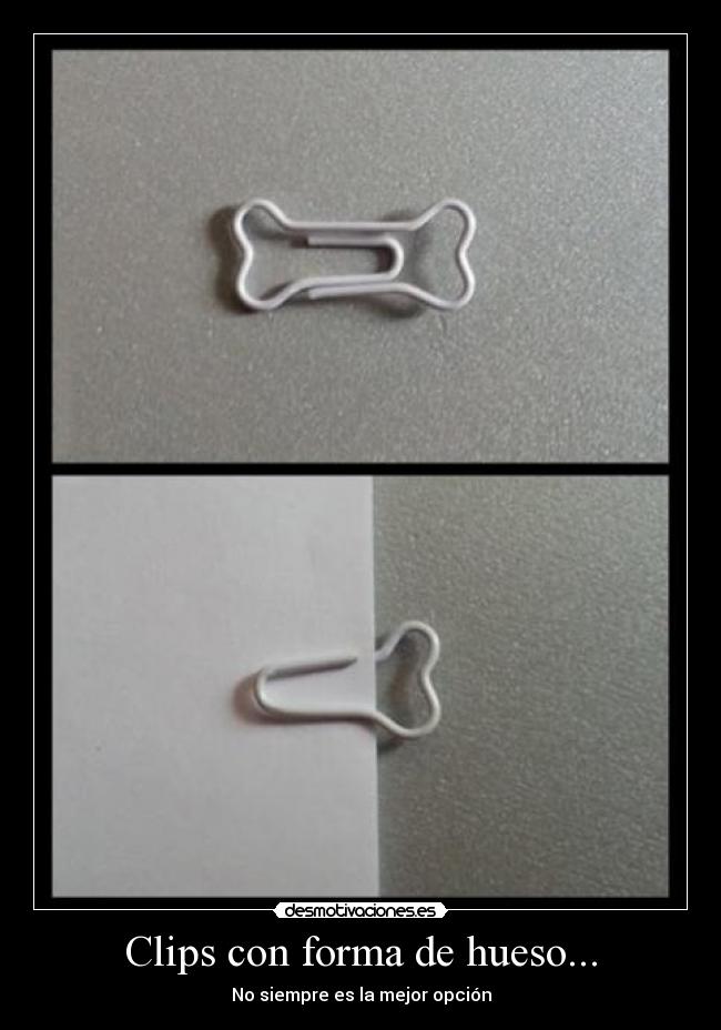 Clips con forma de hueso... - 