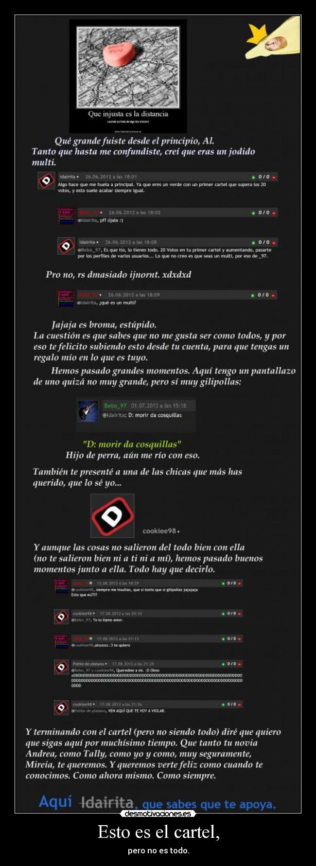 Esto es el cartel, - pero no es todo.