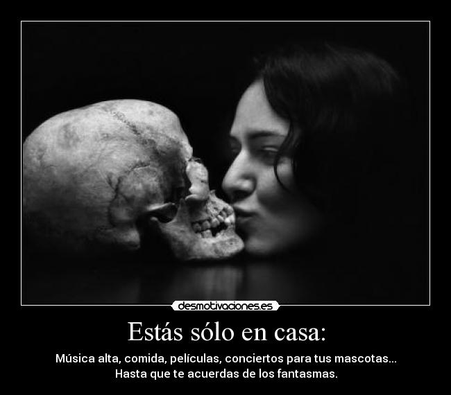Estás sólo en casa: - Música alta, comida, películas, conciertos para tus mascotas...
Hasta que te acuerdas de los fantasmas.