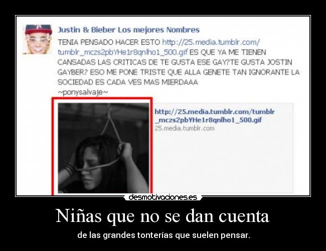 Niñas que no se dan cuenta -