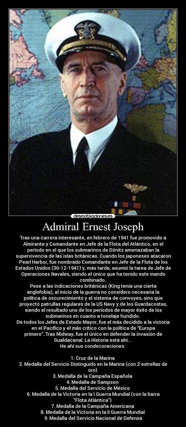 Admiral Ernest Joseph - 