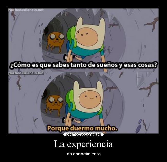 La experiencia - da conocimiento