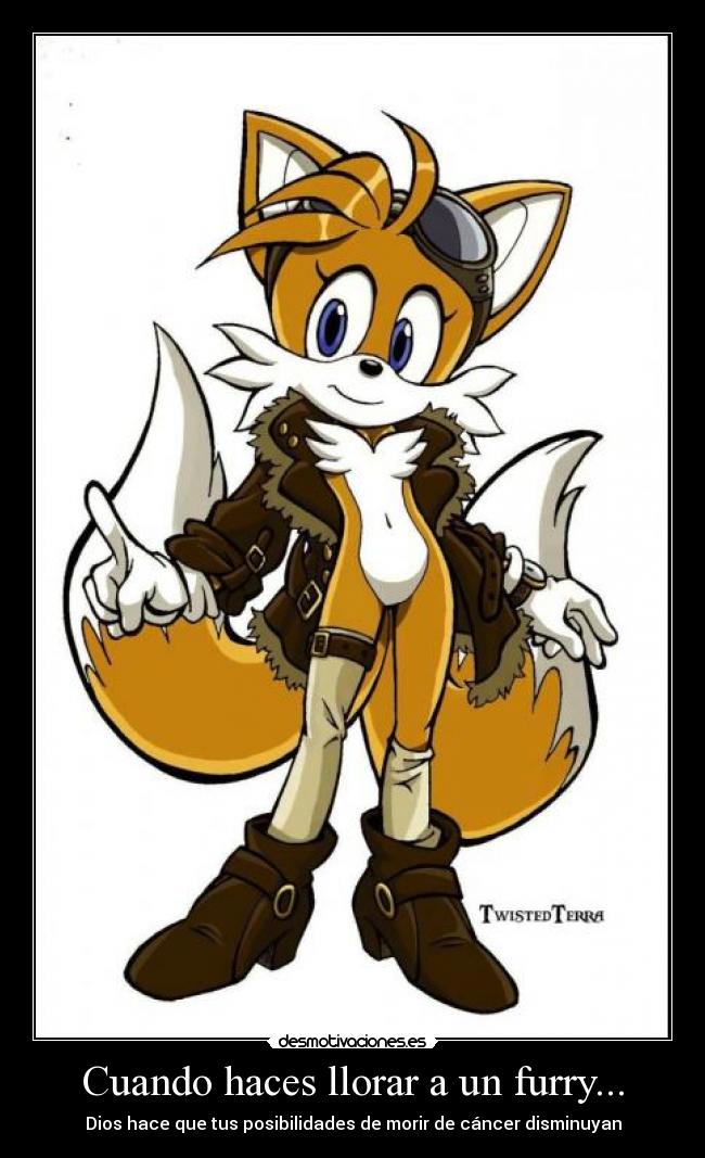 Cuando haces llorar a un furry... - Dios hace que tus posibilidades de morir de cáncer disminuyan