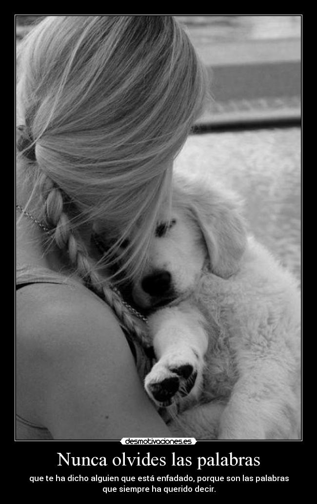 Nunca olvides las palabras -
