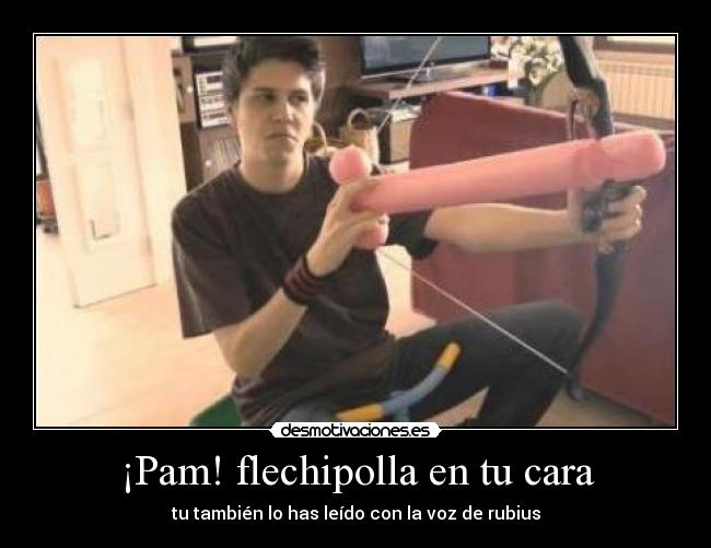 carteles pam flechipolla cara voz rubius desmotivaciones