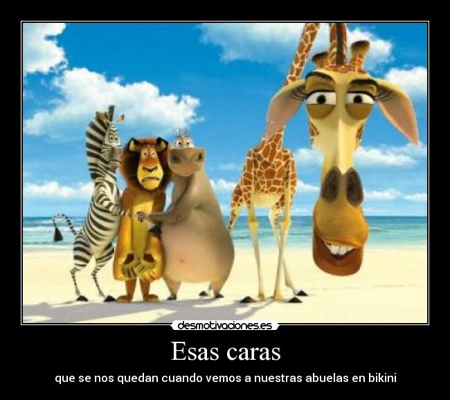 Esas caras - que se nos quedan cuando vemos a nuestras abuelas en bikini