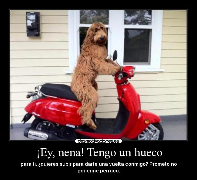 ¡Ey, nena! Tengo un hueco -