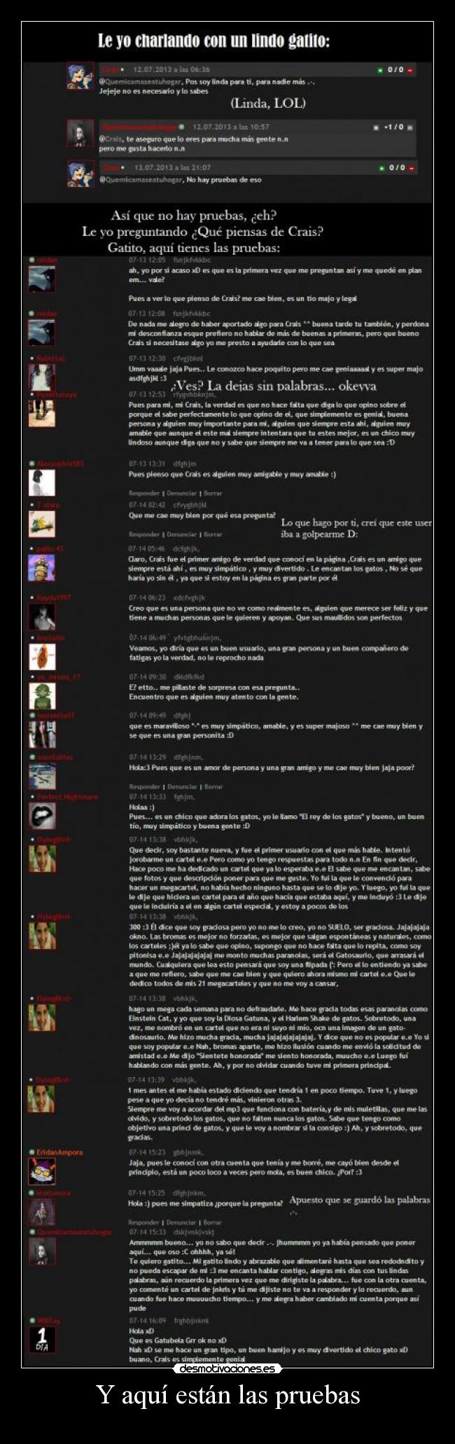 Y aquí están las pruebas - 