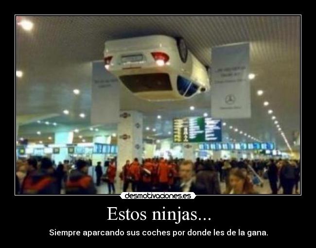 carteles ninjas sus coches desmotivaciones