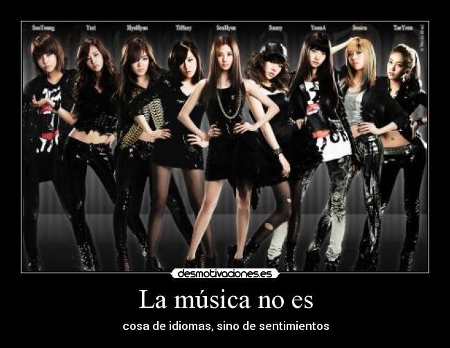 La música no es - cosa de idiomas, sino de sentimientos