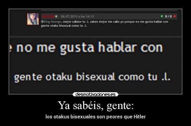 carteles gusta hablar con gente otaku bisexual como tu hipster retrasada desmotivaciones