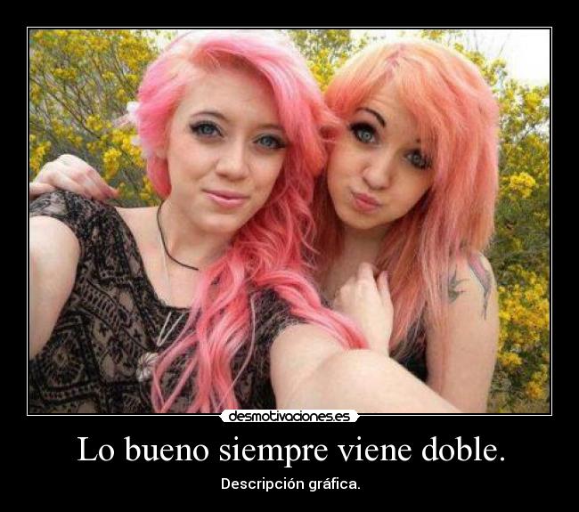 Lo bueno siempre viene doble. - Descripción gráfica.