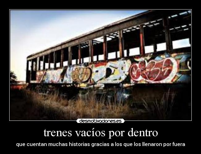 trenes vacíos por dentro -