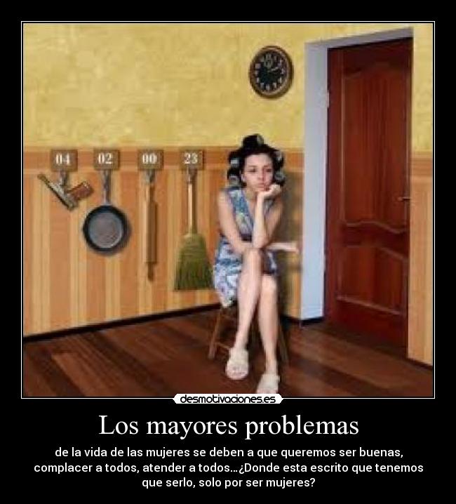 carteles problemas mujer desmotivaciones