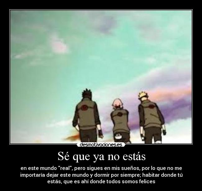 Sé que ya no estás -