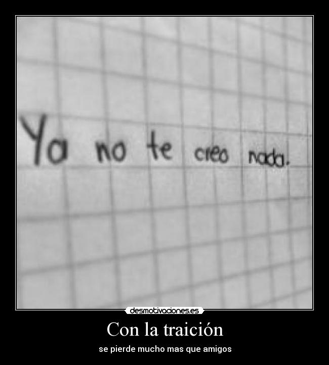 Con la traición -