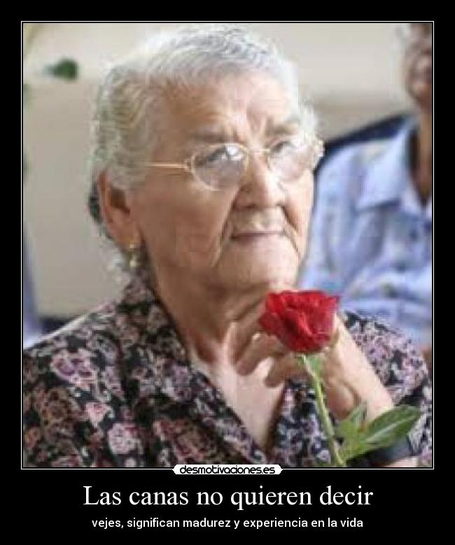 Las canas no quieren decir -