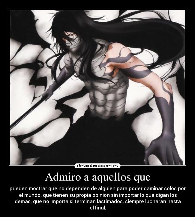 Admiro a aquellos que -