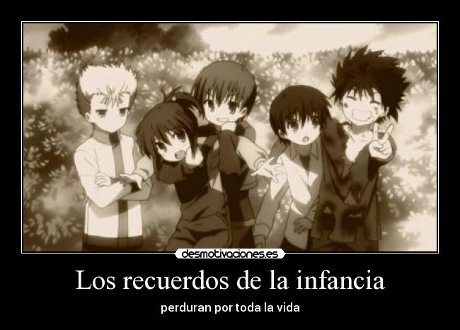carteles recuerdos infancia anime little busters infancia vida desmotivaciones