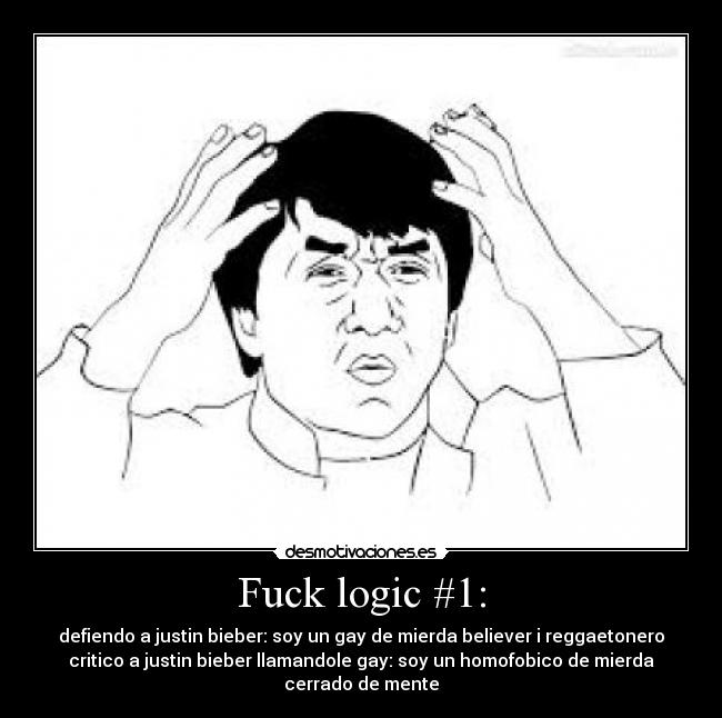 carteles jackie chan fuck logic justin bieber desmotivaciones