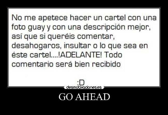 GO AHEAD - 