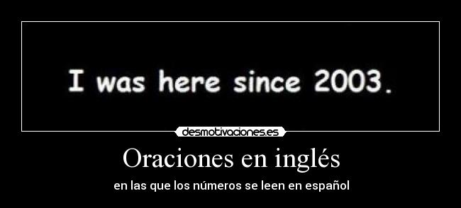 Oraciones en inglés - 