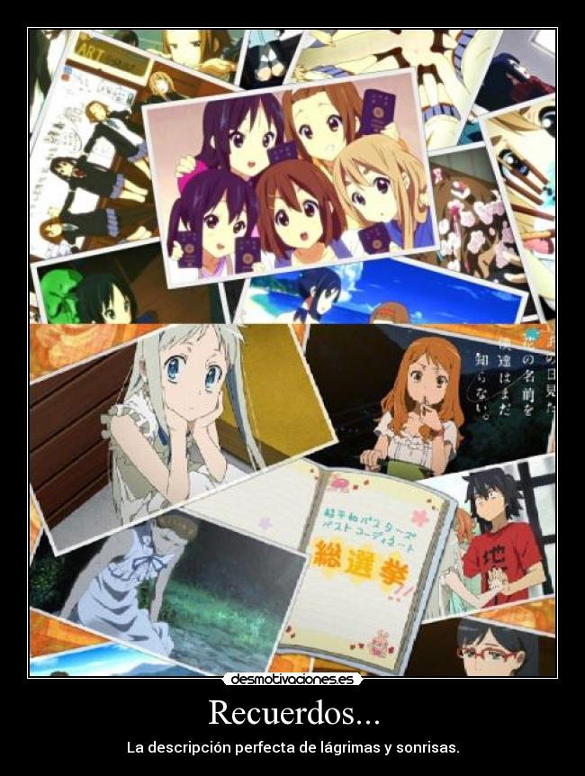 carteles recuerdos anime desmotivaciones