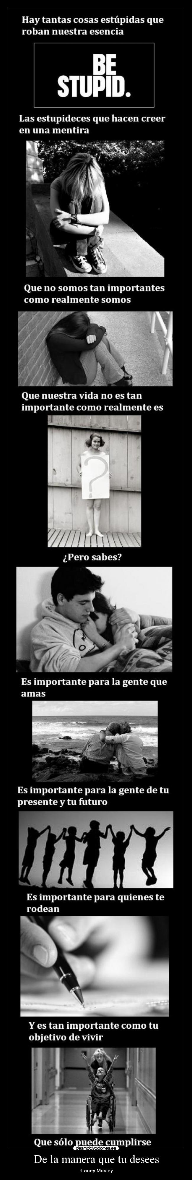 carteles flyleaf lacey mosley tus vida importante tus suenos tambien desmotivaciones