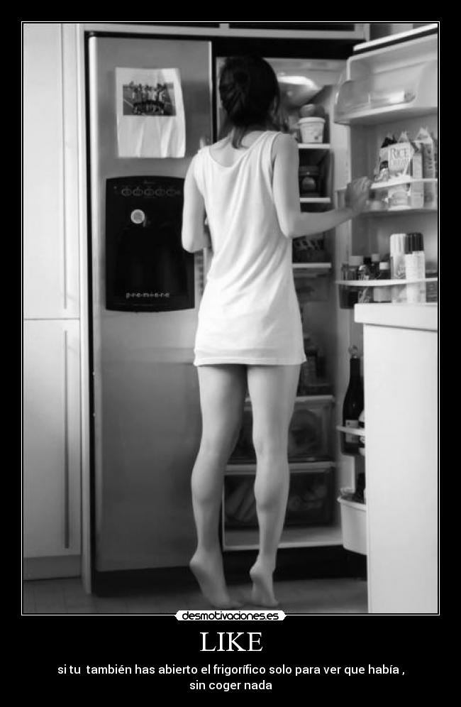 LIKE - si tu también has abierto el frigorífico solo para ver que había , sin coger nada