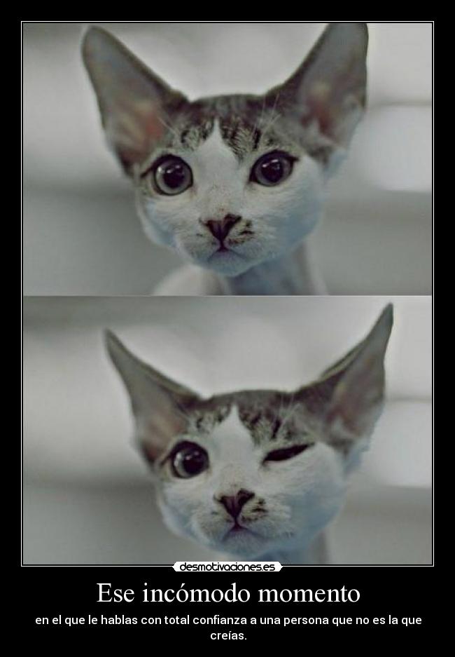 Ese incómodo momento - en el que le hablas con total confianza a una persona que no es la que creías.