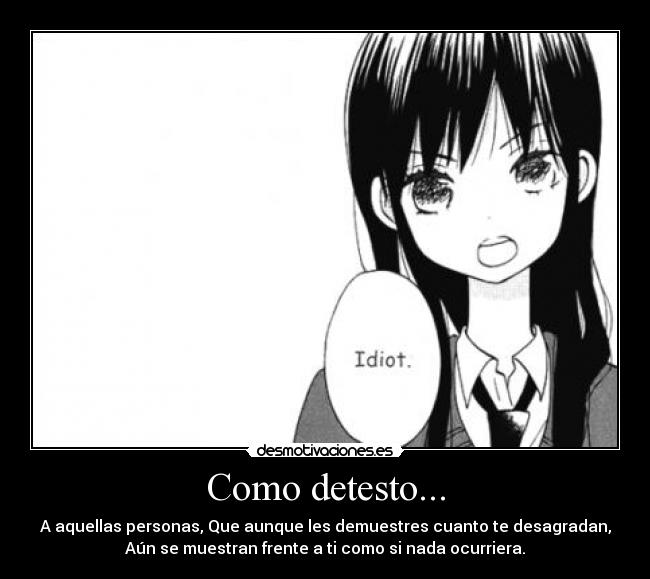 Como detesto... -