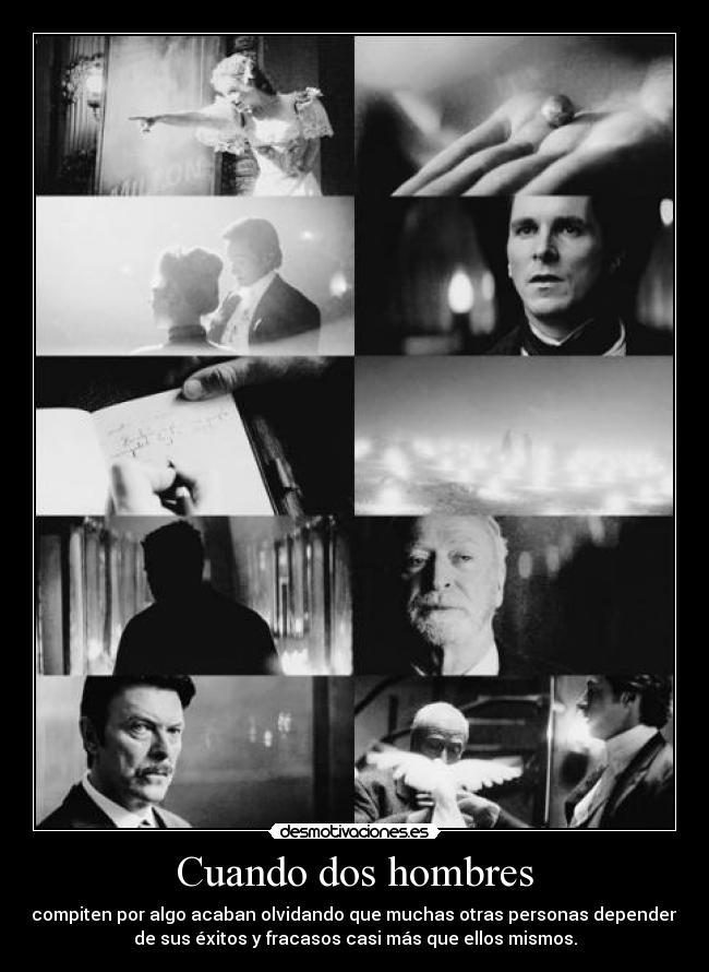 carteles rapyeah truco final the prestige christopher nolan desmotivaciones